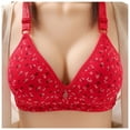 thumbnail image 1 of Eashery Lace Bras For Women Women's Plus Size Add 97 and a Half Cup Push Up Underwire Convertible Lace Bras Red 36, 1 of 5