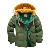 Eashery Lightweight Jacket for Boys Kids Baby Fall Winter Pullover Tops Jackets for Boys (Army Green,7-8 Years)