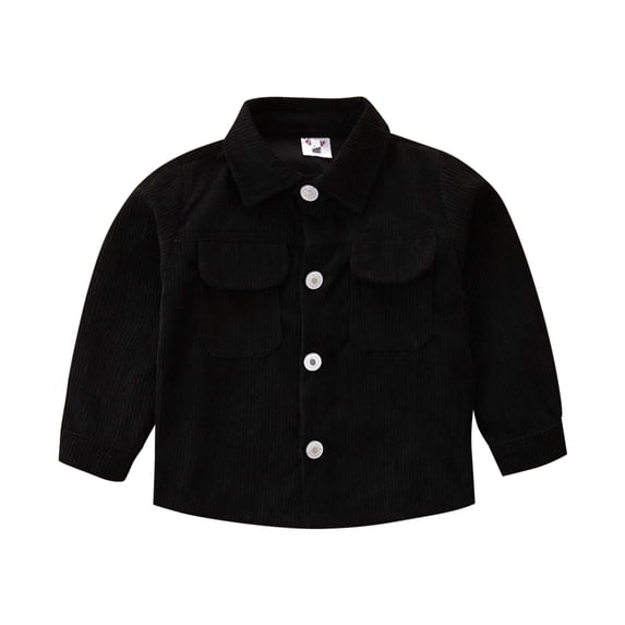 Eashery Lightweight Jacket for Boys Kids Hoodie Coat Fall Winter Outwear Long Sleeve Cotton Pullover Tops Toddler Boy Jackets (Black,5-6 Years)