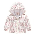 thumbnail image 1 of Eashery Lightweight Jacket for Boys Kids Long Sleeve Hooded Jacket Baby Boys Girls Top Jackets for Kids (White C,2-3 Years), 1 of 5