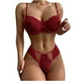 thumbnail image 1 of Eashery Lingerie Sets for Women Fishnet Corset Underwear Womens Underwear Tummy Control Red Large, 1 of 4