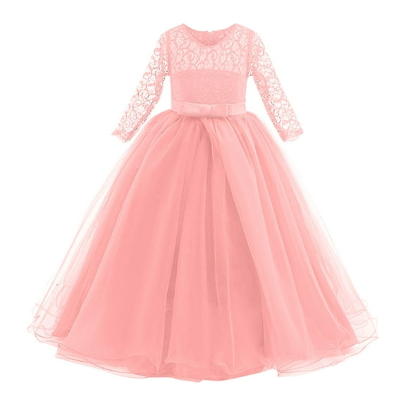Eashery Little Girls Dresses Girls Bohemian Dresses Floral Sleeveless Rainbow Beach Sundress with Necklace 2-12T Pink 13-14 Years