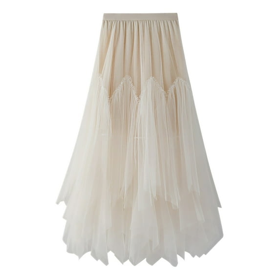 Eashery Long Skirts for Women Summer High Waist Fashion Linen Skirts for Women Womens Long Skirts Beige One Size