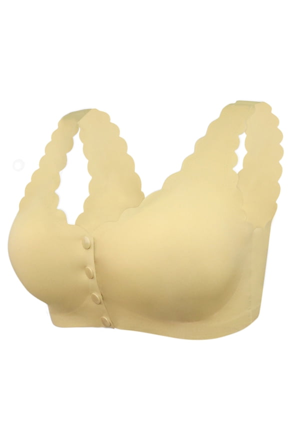 Longline Sports Bras For Women Fashion Deep Cup Bra Hides Back Full Back Coverage Bra Bra with Shapewear Incorporated Plus Size Push Up Sports Bra Yellow Large