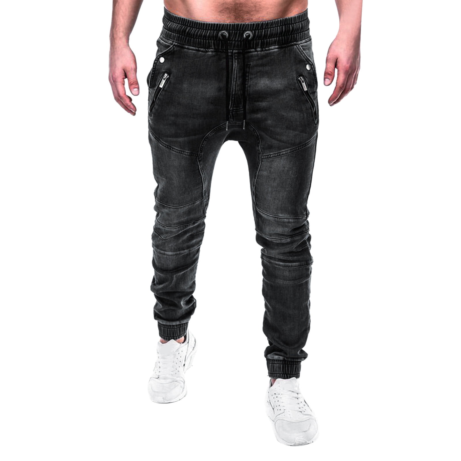 Eashery Men Pants Cargo Skinny Slim Fit Ripped Stretch Jeans Pants ...