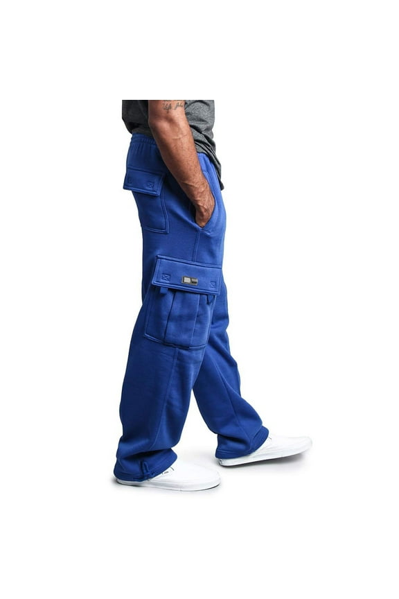 Men Pants Cargo Slim-FiComfort Stretch Chino Pant Elastic-Waist Pants Sweatpants for Men (Blue,XXL)