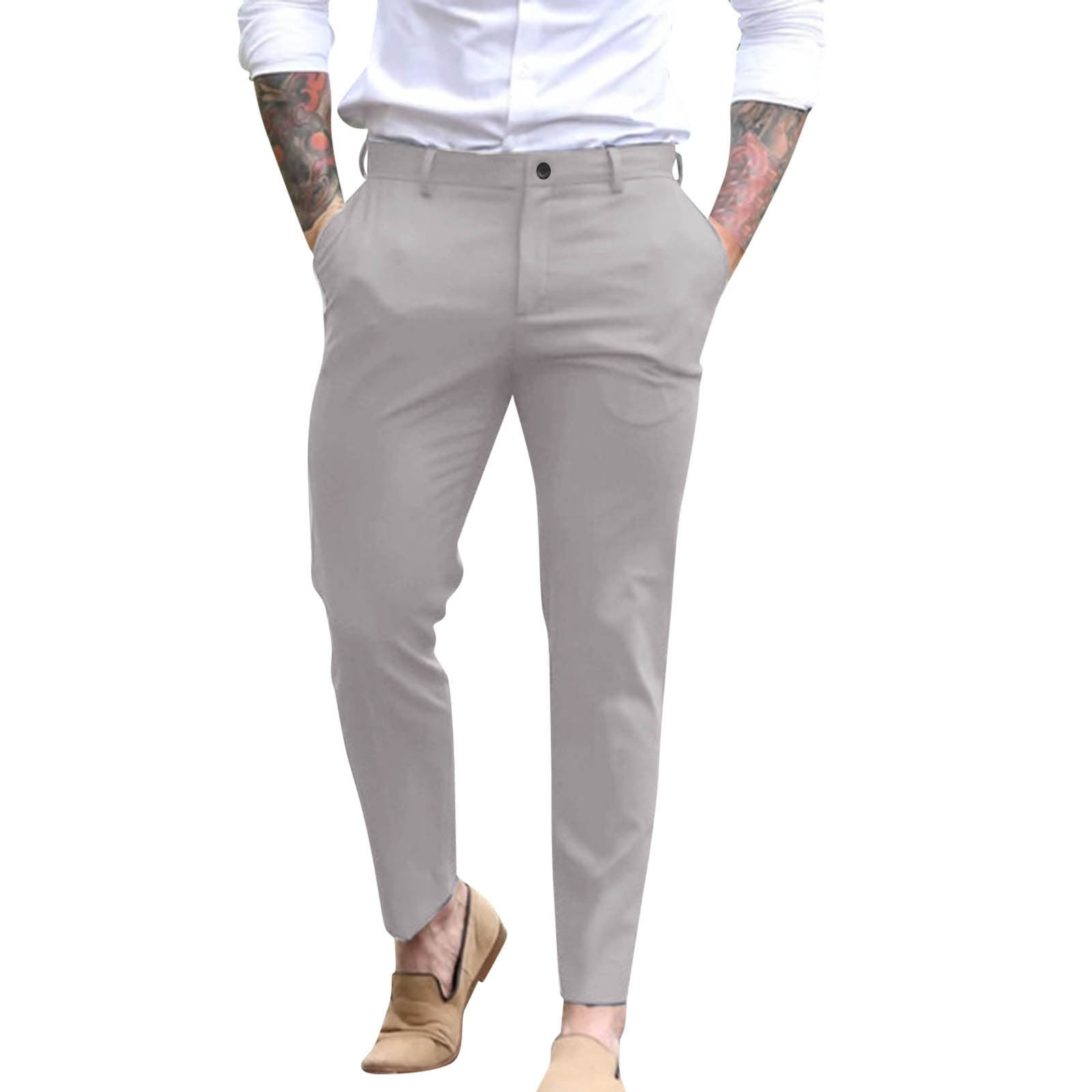 Eashery Men Pants Casual Slim Fit ModernFit Comfort Stretch