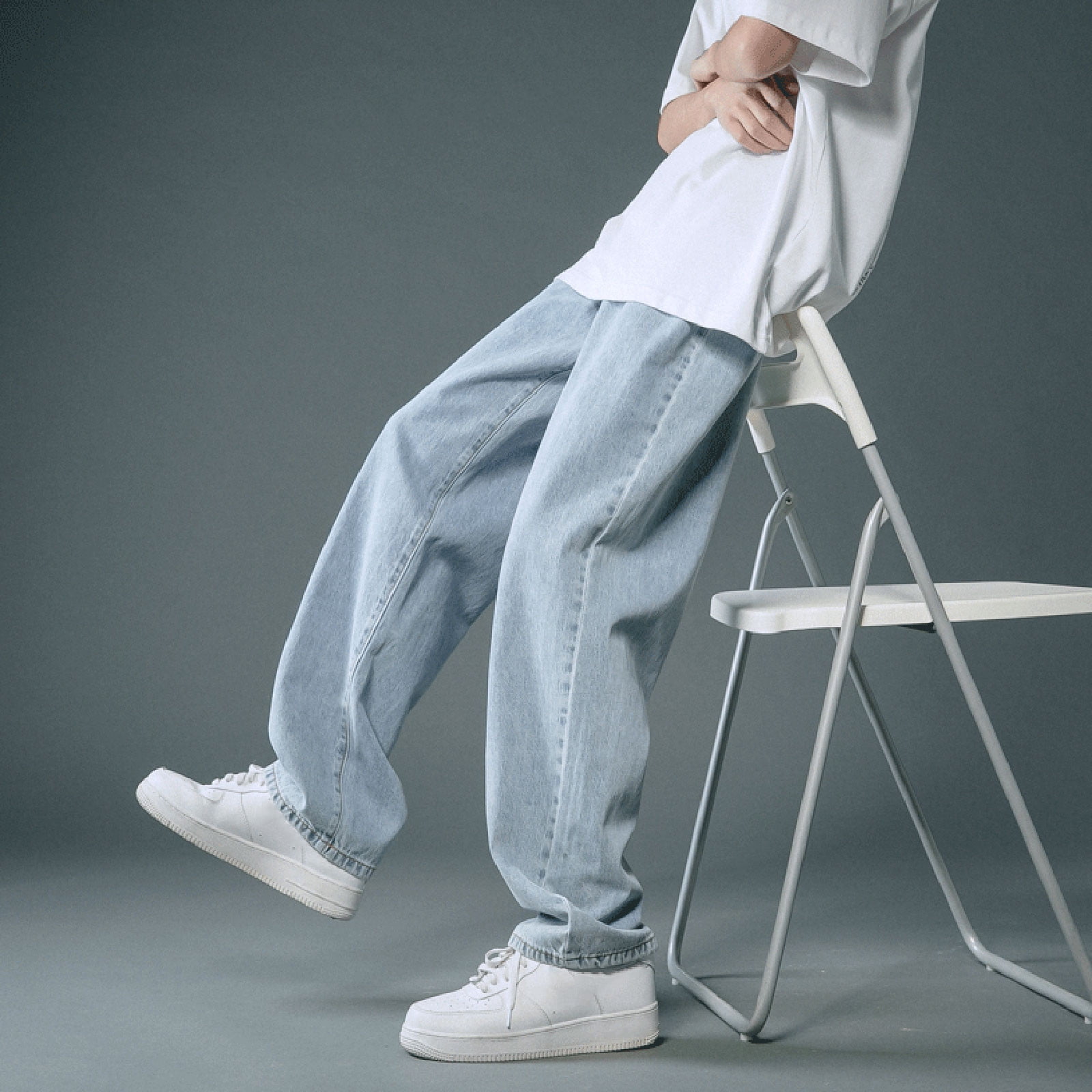 Eashery Men Pants For Hot Weather Boys Jeans Men's Relaxed