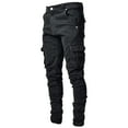 thumbnail image 1 of Eashery Men Pants Jeans Ripped Jeans Slim Fit Skinny Stretch Jeans Pants Relaxed Fit Jeans Mens Casual Pants (Black,M), 1 of 5
