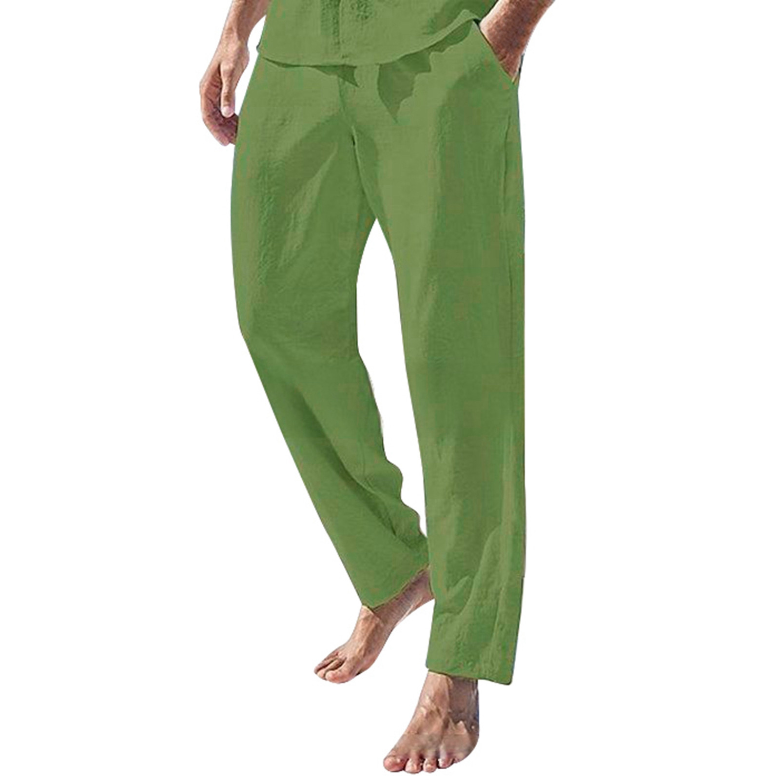 Eashery Men Pants Slim Fit Flat Front Slim Straight Pant Relaxed Fit