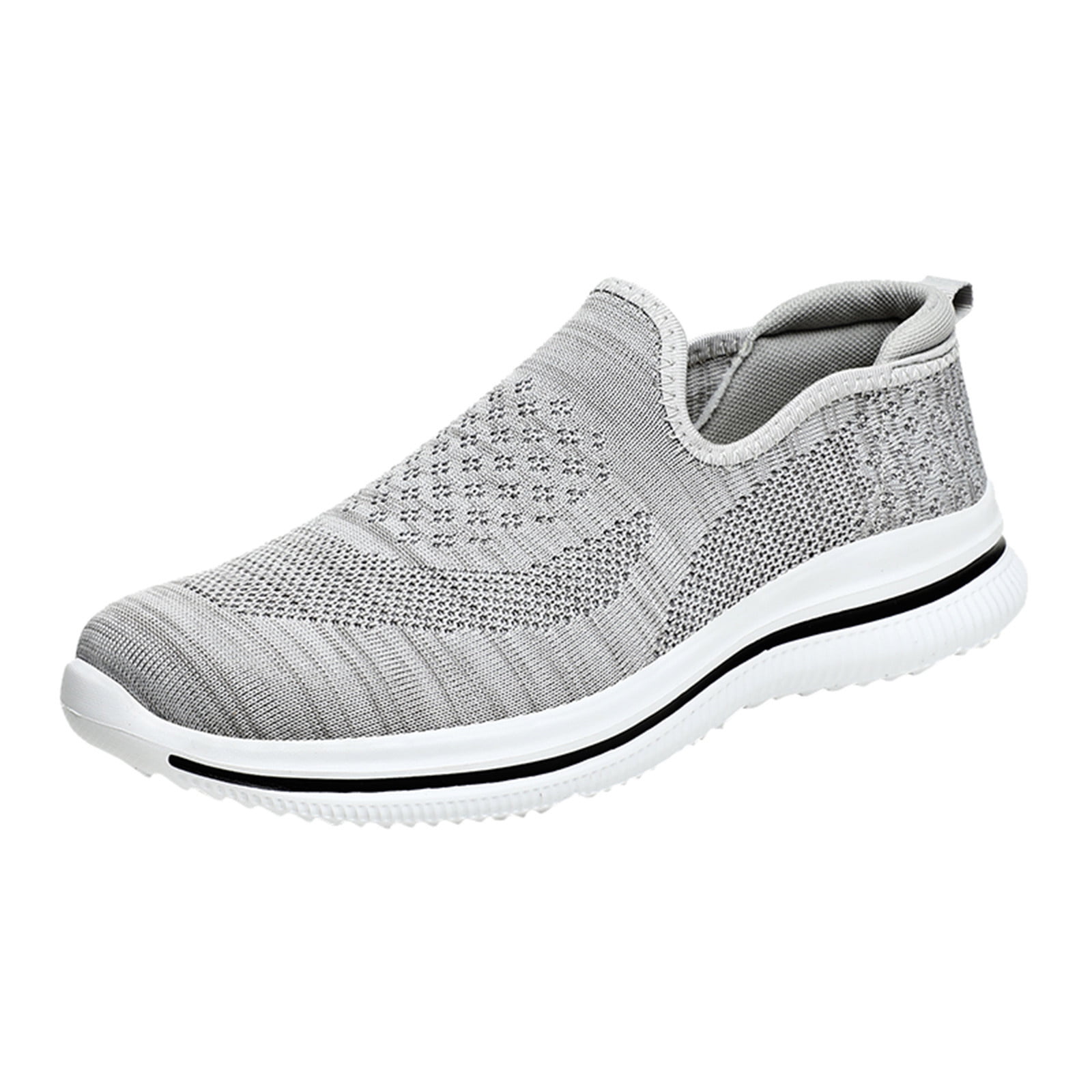 Men'S Slip On Shoes Mens Casual Shoes Fashion Sneakers Breathable Comfort Walking Shoes for Male Grey 11