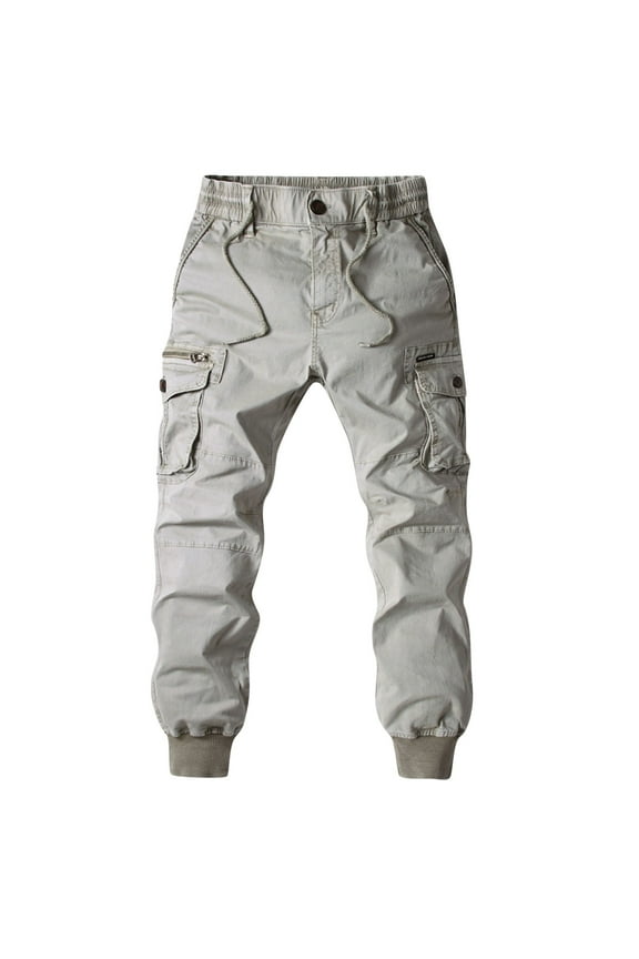 Men's Cargo Pants Relaxed Fit Cargo Pants With Stretch Basic Stretch Twill Jogger Pants Men Pants Casual (GY2,M)