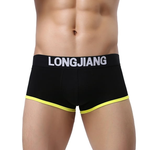 Eashery Mens Briefs Underwear Mid-waist Briefs Breathable Mens Underwear Briefs Black S