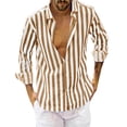 thumbnail image 1 of Eashery Mens Button Down Shirts Leisure Lapel Mens Blouse Top Yellow M, 1 of 2