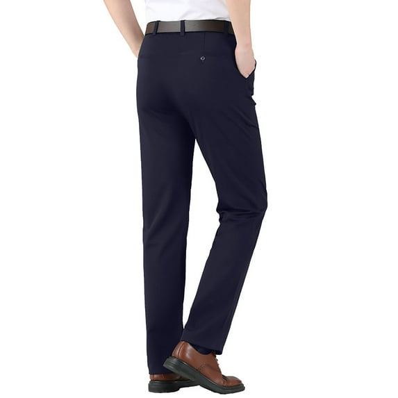 Eashery Mens Cargo Pants Comfort Straight Canvas Cargo Pants Lightweight Loose Elastic Waist Casual Beach Yoga Trousers Men Pants for Hot Weather (Dark Blue,L)