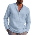 thumbnail image 1 of Eashery Mens Causal Button Down Shirts Button Down Collar Regular Fit Casual Mens Button Down Shirt Blue XL, 1 of 4