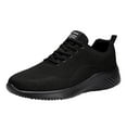 thumbnail image 1 of Eashery Mens Non Slip Work Shoes Sport Running Shoes for Mens Mesh Breathable Trail Runners Fashion Sneakers Black 10.5, 1 of 5
