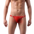 thumbnail image 1 of Eashery Mens Panties Plus Size Men Underwear Shorts Solid Underpants Pouch Soft Cotton Briefs Panties Mens Panties By The Pack Red One Size, 1 of 5