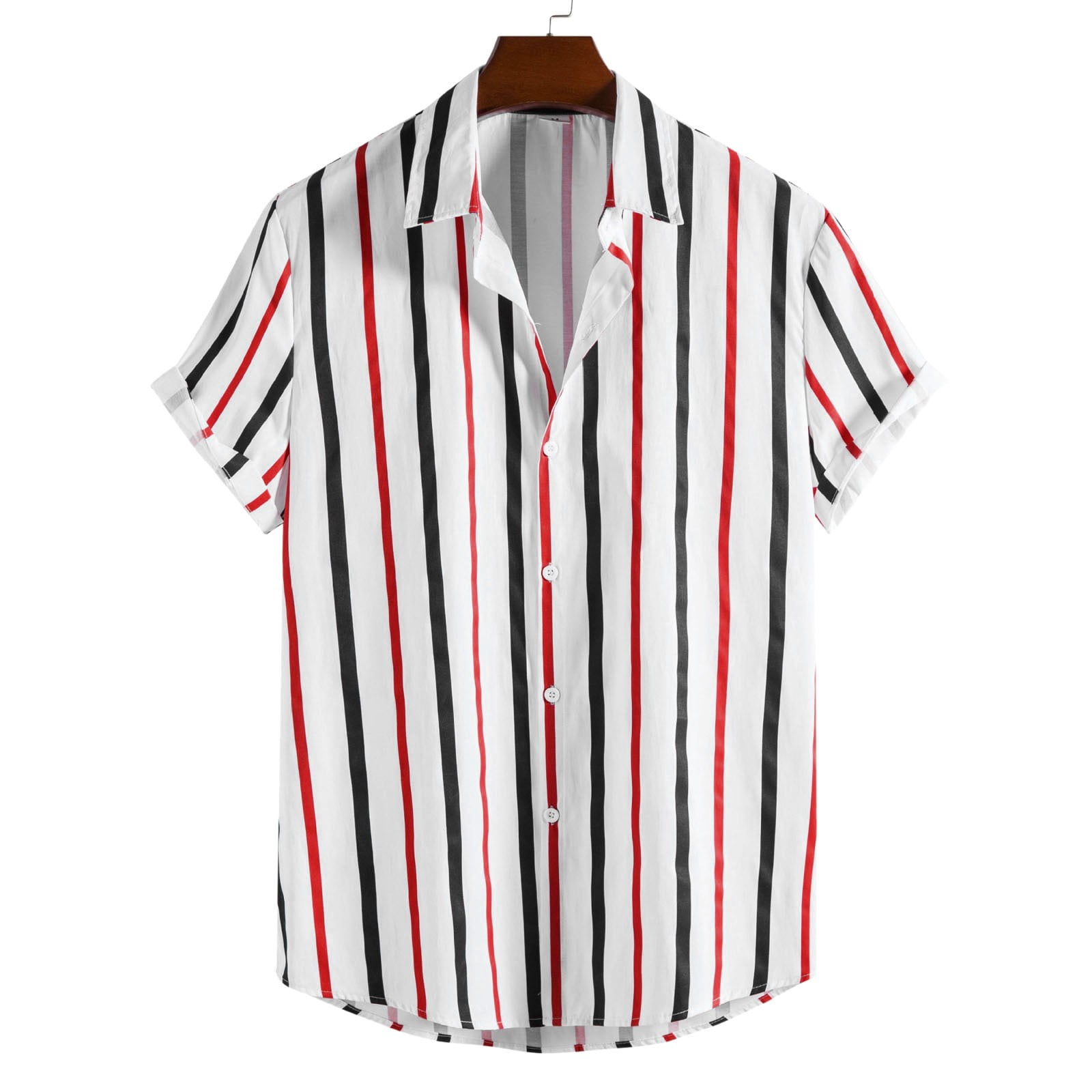 SIAOMA Men's Native American Indian Shirt – Short Sleeve Button-Down Top, Polyester Casual Wear - View #10