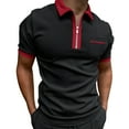 thumbnail image 1 of Eashery Mens Tops Turn Down Collar T-Shirts Boys Button Down Shirt Long Sleeve Men Polo Shirt 3XL, 1 of 5