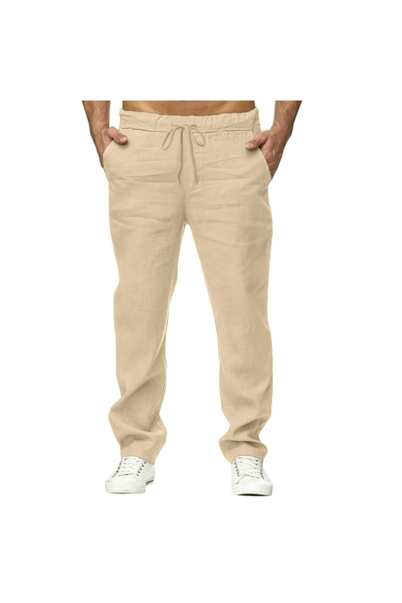 Pant for Men Straight Fit Workday Khaki Flex Pants Slim Stretch Chino Pant Hiking Pants for Men (Khaki,Medium)