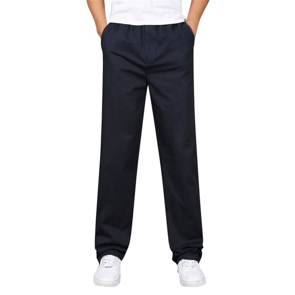 Eashery Pants for Men Fashion Long Pant Relaxed Fit Black Pants Navy 5XL