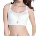 thumbnail image 1 of Eashery Plus Size Bras Women's Plus Size Signature Lace Unlined Underwire Bra with Added Support White 44E, 1 of 4