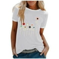 thumbnail image 1 of Eashery Plus Womens Tshirts Print Loose Comfortable Womens Tshirt Tops White Medium, 1 of 4