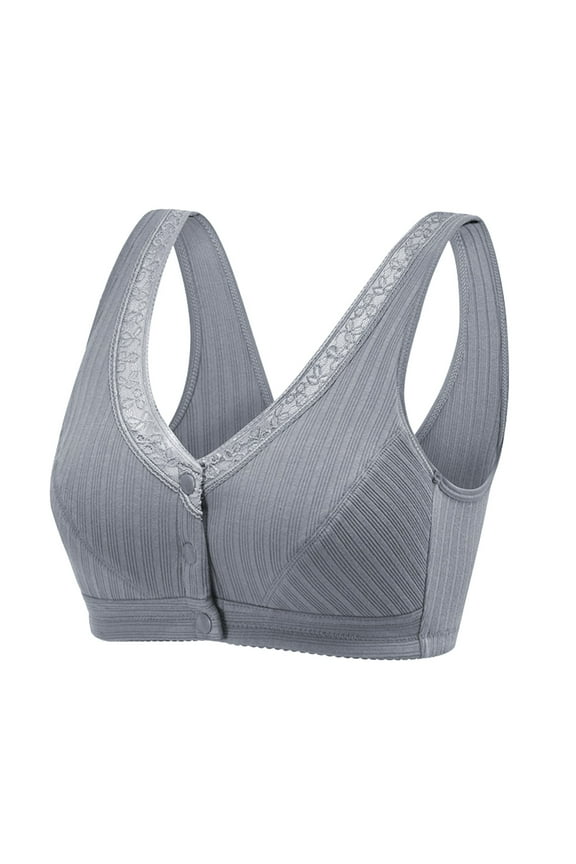 Push Up Bras For Women Underwire Demi Bra, Push-Up Bra with Wonderbra Technology, Smoothing Lace-Trim Bra with Push-Up Cups Grey 44