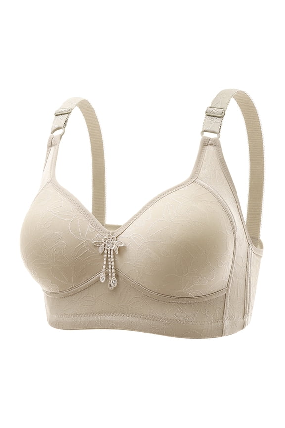 Push Up Bras Women's Fully Front Close Longline Lace Posture Bra Green 38