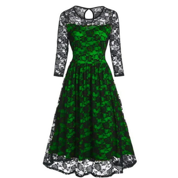 Eashery Red Dresses For Women Women Summer Casual Short Sleeve Dresses Empire Waist Dress with Pockets Green Large