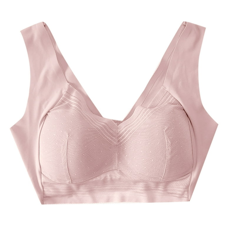 Eashery Sport Bras for Women Workout Yoga Bras Vest Soft Women'S Cotton  Underwear Pink 2XL