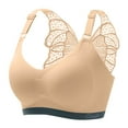thumbnail image 1 of Eashery Sports Bras for Women High Support Large Bust Women's Blissful Benefits Dig-Free Band with Seamless Stretch Wireless Lightly Lined Comfort Bra Beige Large, 1 of 5