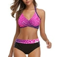 thumbnail image 1 of Eashery String Bikini Tie Criss Cross Plunge One Piece Thong Swimsuit High Cut Brazilian Bathing Suit Purple 3X-Large, 1 of 4