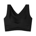thumbnail image 1 of Eashery Tank Tops With Built In Bras Women's Adjustable Shirred Front Racerback Sports Bra Black XX-Large, 1 of 4
