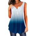 thumbnail image 1 of Eashery Tank Tops for Women Summer Print Top Vest New Fashion Women Tops Casual Blue XXL, 1 of 3