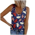 thumbnail image 1 of Eashery Tank Tops for Women Summer Sleeveless Tank Tops Tee Red Tank Tops for Women Blue XXL, 1 of 5