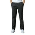 thumbnail image 1 of Eashery Taper Leg Cargo Pants for Men Outdoor Stretch Zip Cargo Pant Casual Loose Beach Pants Black Pants Men (GY1,4XL), 1 of 5