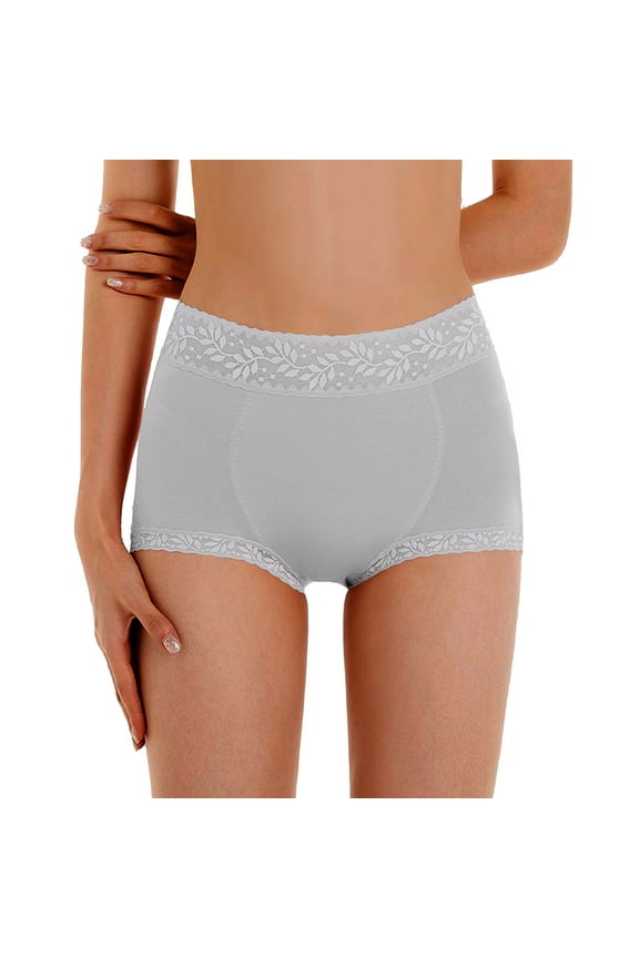 Thinx Period Panties for Teens Bikini Panties for Women, Ultra Breathable Underwear with 363 Stretch Grey Large