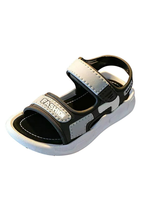 Toddler Boy Shoes Boy Flip Flops Boy Sandals Fashion Summer Sandals Fashion Beach Shoes Outdoor Massage Soft Soled Casual Sandals Grey 7