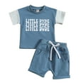 thumbnail image 1 of Eashery Toddler Boys Clothes Graphic Prints Tops Short Pants Outfits Sky Blue 100, 1 of 5