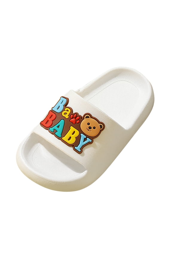 Toddler Girl Slide Sandals Summer Beach Water Shoes Soft Sole Toddler Sandals White 28
