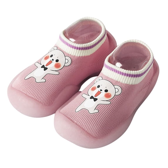 Eashery Toddler Girls Boys Shoes Baby Girls Boys Anti-Slip Sneakers Non-Slip First Walkers Toddler Sandals Girl (Pink,6)