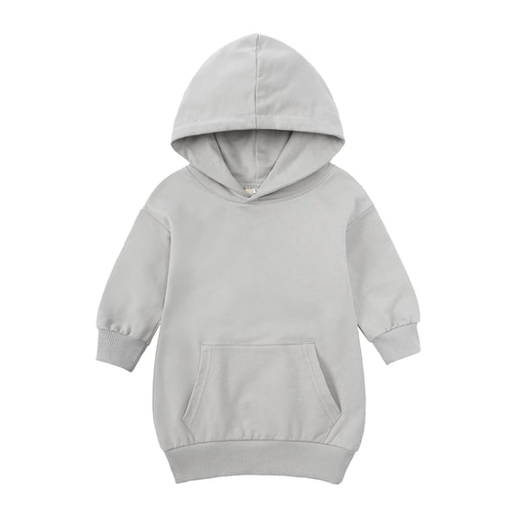 Eashery Toddler Hoodies Girls Solid Color Textured Hoodie Sweatshirt Fall Winter Clothes Hoodies for Kids (Grey,4-5 Years)