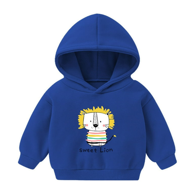 Eashery Toddler Hoodies for Boys Pullover Hoodie Long Sleeve top T Shirts Hoodies for Kids Blue 6 7 Years