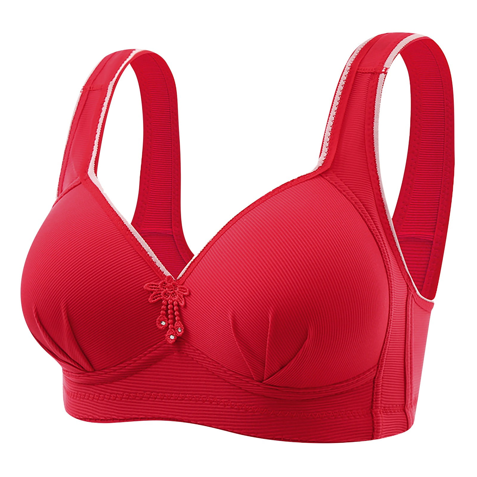 Eashery Underoutfit Bras for Women Women's Secrets All Over Smoothing  Full-Figure Underwire Bra Red B 