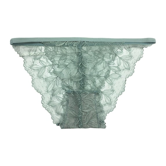 Eashery Underwear For Women Solid Lace Cutout Women Briefs Green One Size