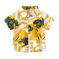 thumbnail image 1 of Eashery Unisex Baby Clothes Baby Tees Kids Toddler Flannel Shirt Jacket Casual Beach Short Sleeves Lapel Button Down Baby Boys Shirt Top Outwear Yellow 2-3 Years, 1 of 3