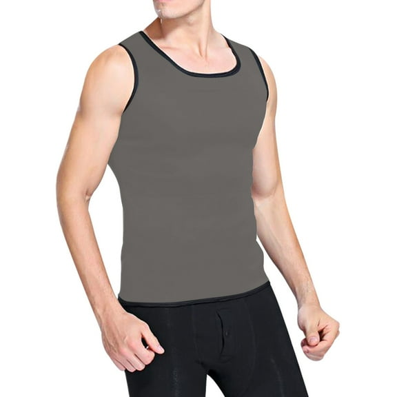 Eashery Vest T Shirts Men Sweaty Vest for Men Tops Grey XL