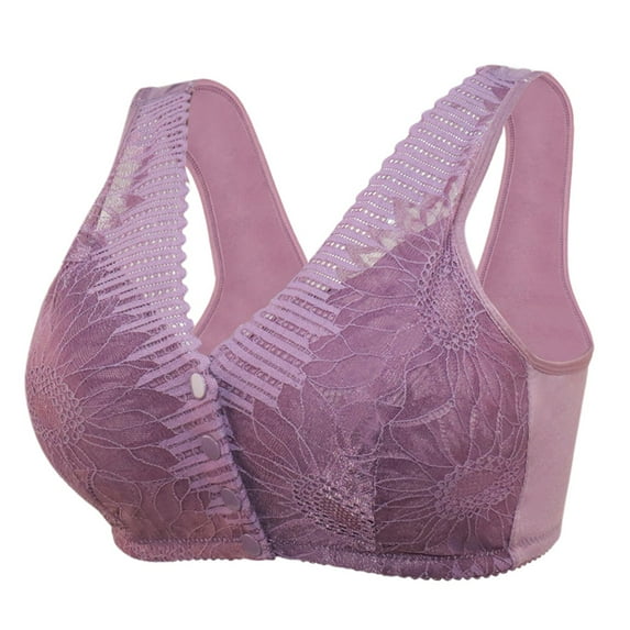 Eashery Women Bras Wirefree Comfy Women Underwear Purple?46